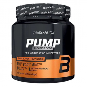 BioTechUSA Pump Caffeine free (trópusi gyümölcs) italpor 330g