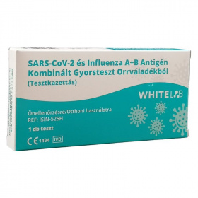 Whitelab SARS-CoV-2 és Influenza A+B Antigén kombinált gyorsteszt 1db