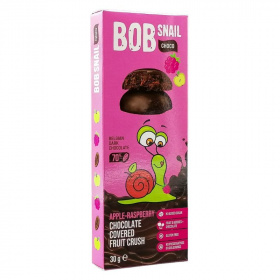 Bob Snail gyümölcs snack étcsokoládéban (alma-málna) 30g