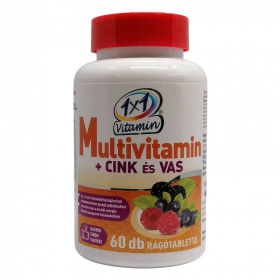 1x1 VitaDay Multivitamin + cink + vas rágótabletta 60db