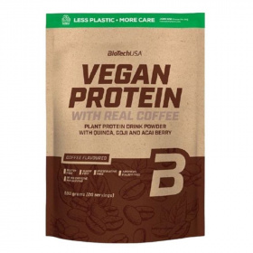 BioTechUSA Vegan protein kávé ízű fehérje italpor 500g