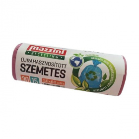 Mazzini újrahasznosított szemeteszsák (30L) 15db