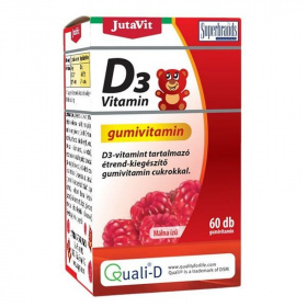 JutaVit D3-vitamin (málna ízű) gumivitamin 60db