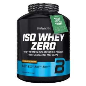 BioTechUSA Iso Whey Zero lactose free (mogyoró) tejsavó fehérjepor 2270g