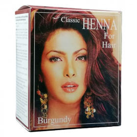 Classic Henna burgundi vörös hajszínező por 100g