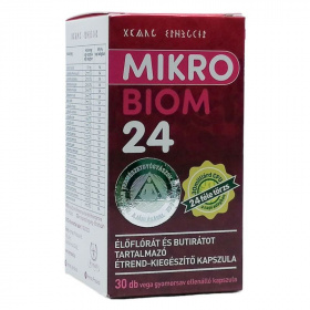 Mikrobiom 24 élőflórát és butirátot tartalmazó étrend-kiegészítő kapszula 30db