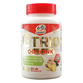 1x1 Vitamin C-trio (C+D3+Cink) gyömbér rágótabletta 90db