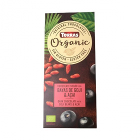 Torras gluténmentes étcsokoládé - goji bogyó-acai 100g