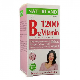 Naturland b12-vitamin 1200 µg tabletta 100db