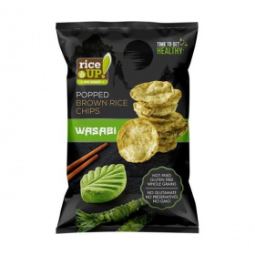 RiceUp! bio puffasztott barnarizs chips - wasabi 60g