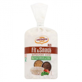 Cerbona Fit & Snack puffasztott rizsszelet - napraforgó-chia 90g