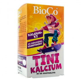 Bioco tini kalcium vitaminokat és ásványi anyagokat tartalmazó rágótabletta (cseresznye ízű ) 90db