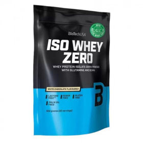 BioTechUSA Iso Whey Zero lactose free (fehércsokoládé) tejsavó fehérjepor 500g