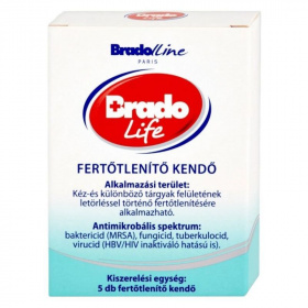 BradoLife fertőtlenítő kendő 5db