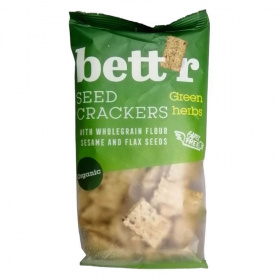 Bettr bio vegán teljes kiőrlésű magvas kréker (zöldfűszerekkel) 150g