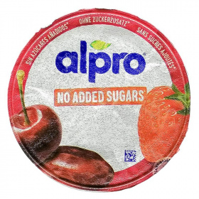 Alpro szójagurt (piros gyümölcs-datolya, hozzáadott cukrot nem tartalmaz) 135 g