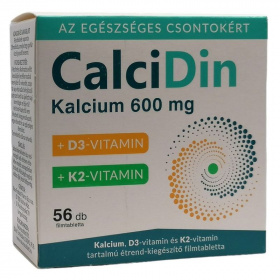 CalciDin Kalcium 600mg + D3 + K2 filmtabletta 56db