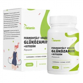 Netamin fermentált vegán Glükozamin+Kitozán kapszula 90db