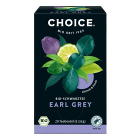 Choice bio fekete tea earl grey filteres 20db, 40g