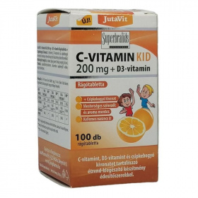 Jutavit C-vitamin Kid 200mg + D3-vitamin rágótabletta 100db