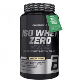 BioTechUSA Iso Whey Zero Black (vanília) tejsavó fehérjepor 908g