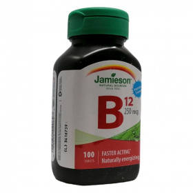 Jamieson B12-vitamin cianokobalamin 250µg tabletta 100db