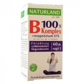 Naturland b 100% komplex+magnézium 375 kapszula 60db