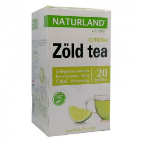 Naturland citrom ízű zöld tea 20db