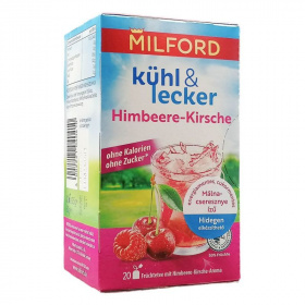 Milford kühl & lecker málna és cseresznye ízű hidegen elkészíthető gyümölcstea (20db) 50g