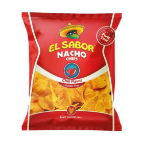 El Sabor big nacho chips gluténmentes chilis 225g