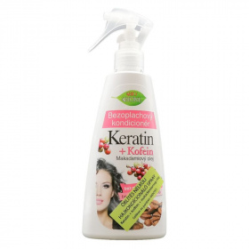 Bio Bione keratin + koffein + makadámia-magolaj öblítés nélküli kondícionáló spray 260ml