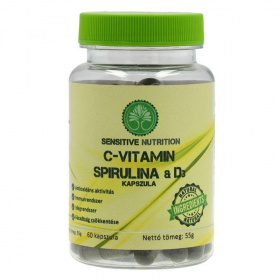 Sensitive nutrition C-vitamin spirulina kapszula D3 60db