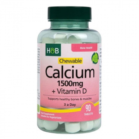 Megszünöö - H&B Kalcium+D-vitamin rágótabletta 90 db