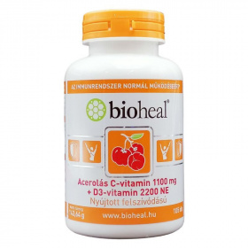 Bioheal Acerolás C-vitamin 1100mg + D3-vitamin 2200 NE nyújtott felszívódású filmtabletta 105db