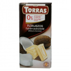 Torras glutén-, és cukormentes fehércsokoládé - kókusz 75g 