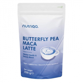 Nutriqa vegan koffeinmentes pillangóborsó-maca latte 250g