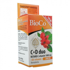 BioCo C+D Duo Retard C-vitamin 1000mg+D3-vitamin 2000NE filmtabletta 100db